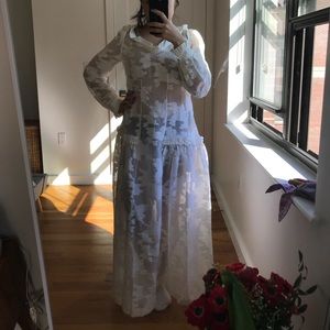 see through white dress